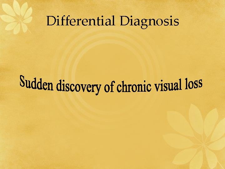 Differential Diagnosis 