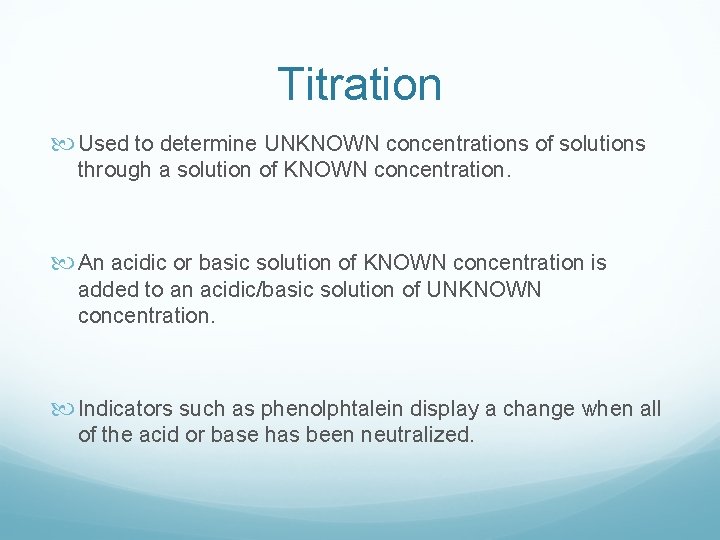 AcidBase Titration Buffers Buffers A mixture composed of