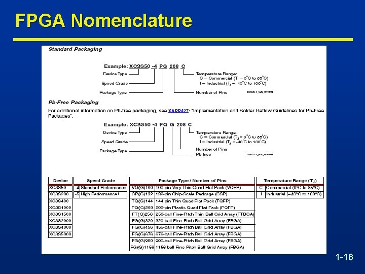 FPGA Nomenclature 1 -18 