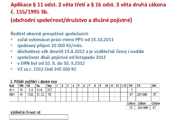 Aplikace § 11 odst. 2 věta třetí a § 16 odst. 3 věta druhá