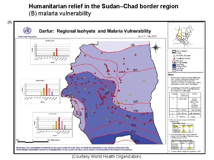 Humanitarian relief in the Sudan–Chad border region (B) malaria vulnerability (Courtesy World Health Organization)