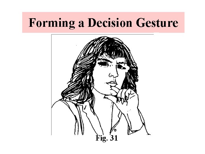 Forming a Decision Gesture Fig. 31 