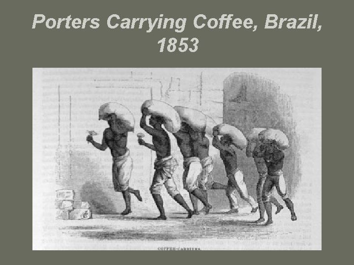 Porters Carrying Coffee, Brazil, 1853 