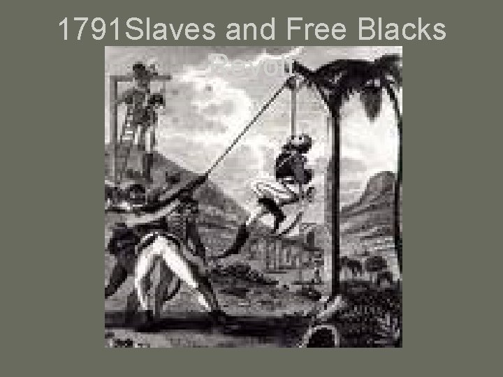 1791 Slaves and Free Blacks Revolt 