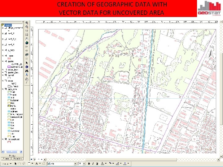 CREATION OF GEOGRAPHIC DATA WITH VECTOR DATA FOR UNCOVERED AREA 