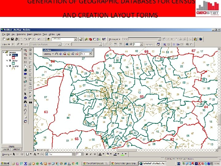 GENERATION OF GEOGRAPHIC DATABASES FOR CENSUS AND CREATION LAYOUT FORMS 