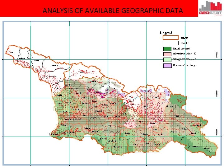 ANALYSIS OF AVAILABLE GEOGRAPHIC DATA 160000 260000 . 000000 360000 . 000000 460000 .