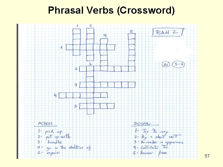 Phrasal Verbs (Crossword) 57 