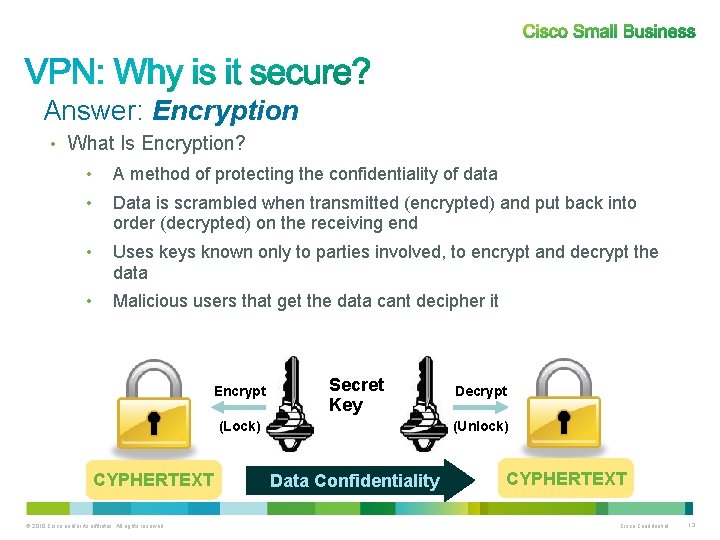 Answer: Encryption • What Is Encryption? • A method of protecting the confidentiality of