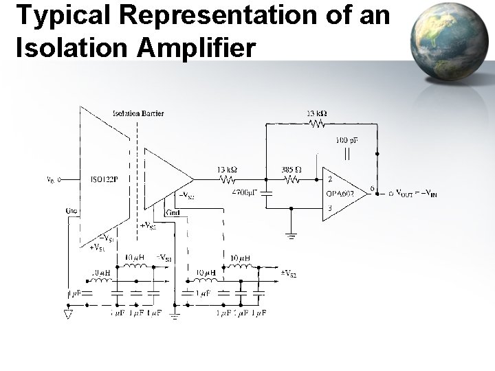 Typical Representation of an Isolation Amplifier 