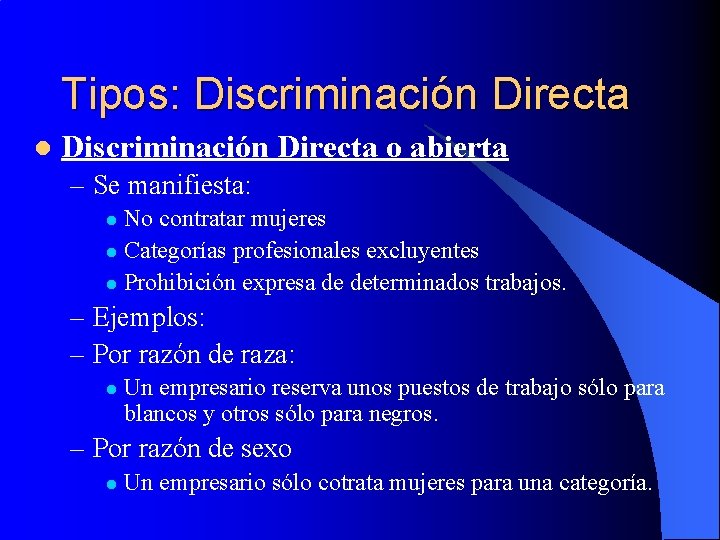 Ejemplos De Discriminacion Indirecta Y Directa slidetodoc.com