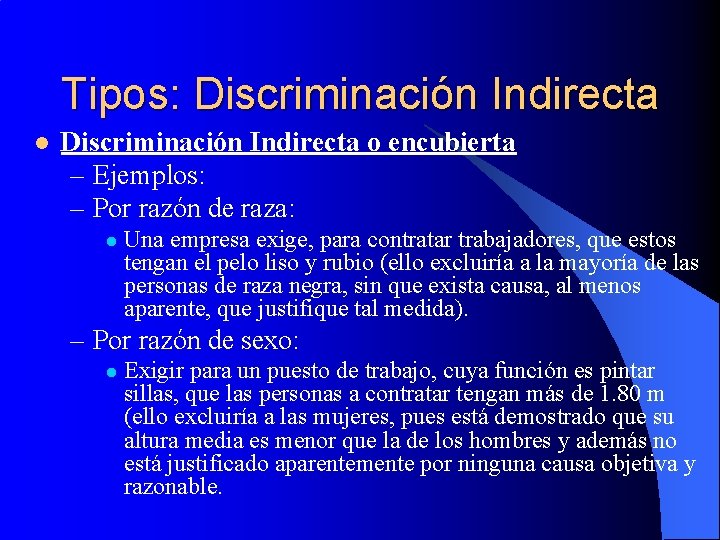 Ejemplos De Discriminacion Indirecta Y Directa slidetodoc.com