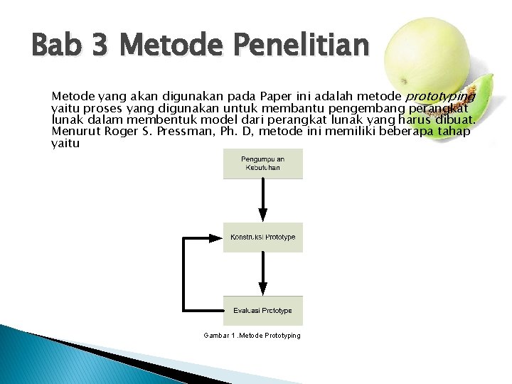 Bab 3 Metode Penelitian Metode yang akan digunakan pada Paper ini adalah metode prototyping