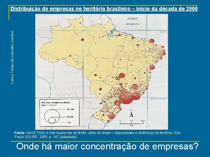 Carlos Tadeu de Carvalho Gamba Distribuição de empresas no território brasileiro – início da