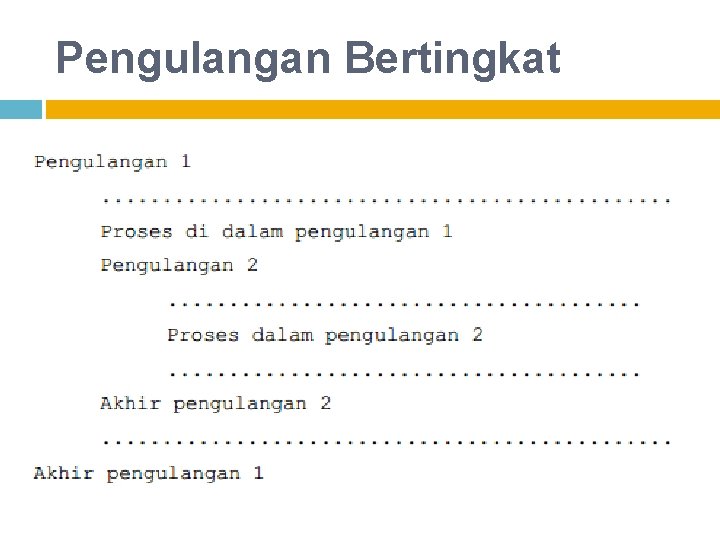 Pengulangan Bertingkat 