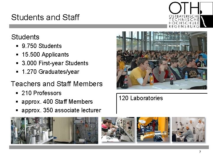 Students and Staff Students § § 9. 750 Students 15. 500 Applicants 3. 000