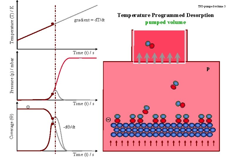Temperature (T) / K TPD-pumped volume 3 Temperature Programmed Desorption pumped volume gradient =