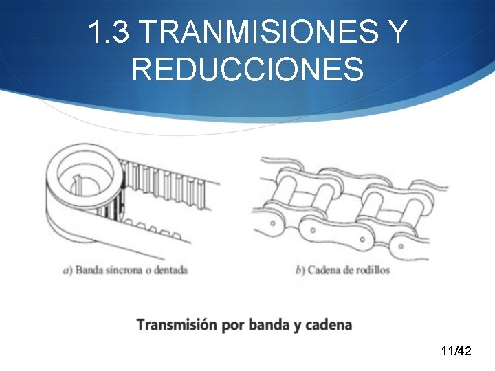 1. 3 TRANMISIONES Y REDUCCIONES 11/42 