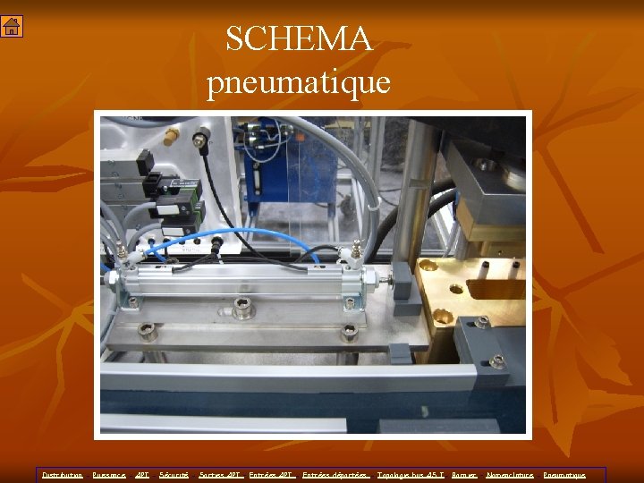 SCHEMA pneumatique Distribution - Puissance - API - Sécurité - Sorties API – Entrées