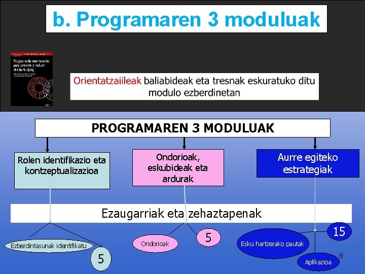 b. Programaren 3 moduluak PROGRAMAREN 3 MODULUAK Rolen identifikazio eta kontzeptualizazioa Aurre egiteko estrategiak
