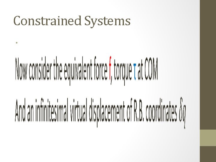 Constrained Systems • 