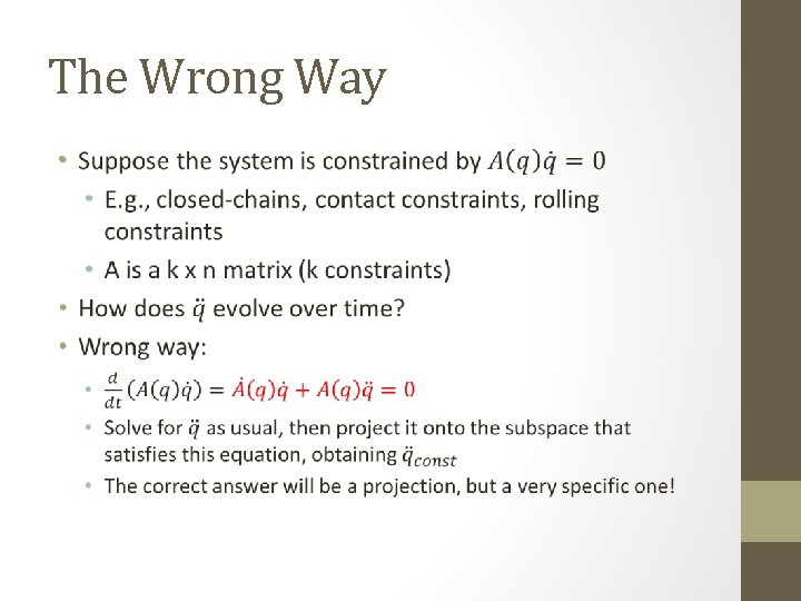The Wrong Way • 