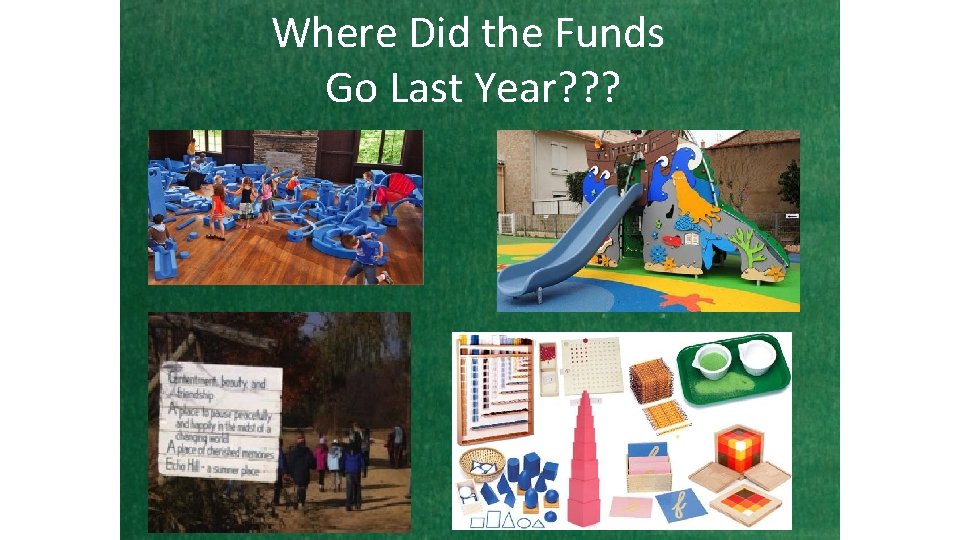 Where Did the Funds Go Last Year? ? ? 