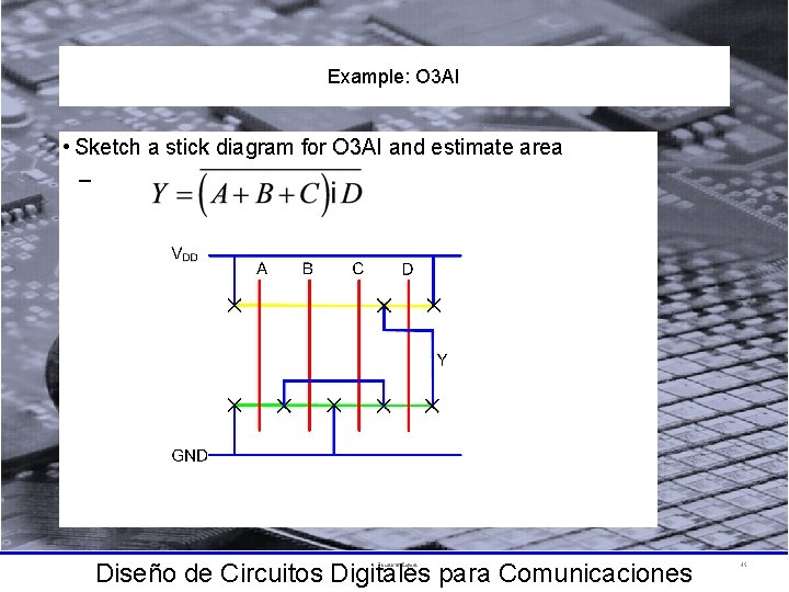 Example: O 3 AI • Sketch a stick diagram for O 3 AI and