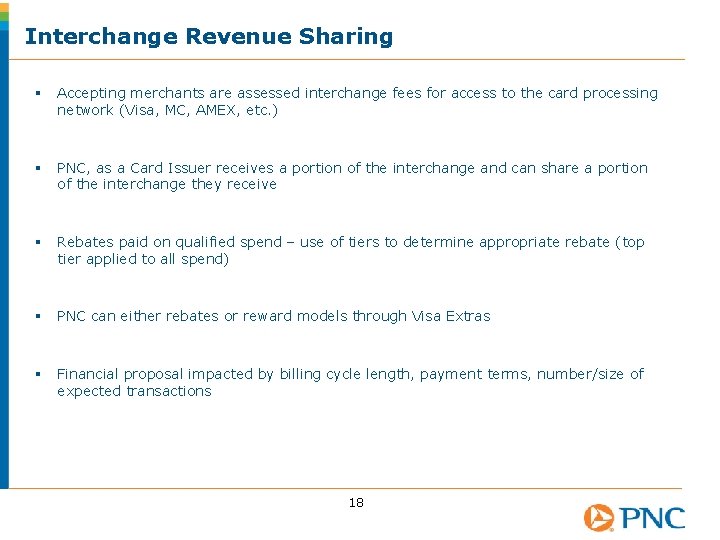 Interchange Revenue Sharing § Accepting merchants are assessed interchange fees for access to the