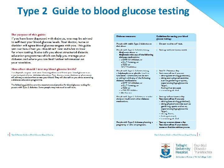 Type 2 Guide to blood glucose testing • • 