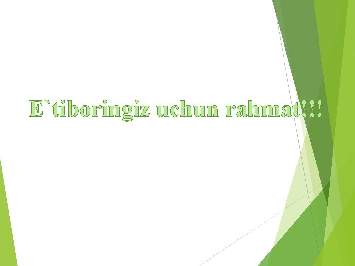 E`tiboringiz uchun rahmat!!! 