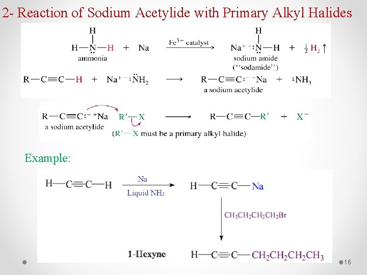 2 - Reaction of Sodium Acetylide with Primary Alkyl Halides Example: 16 