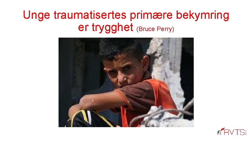 Unge traumatisertes primære bekymring er trygghet (Bruce Perry) 