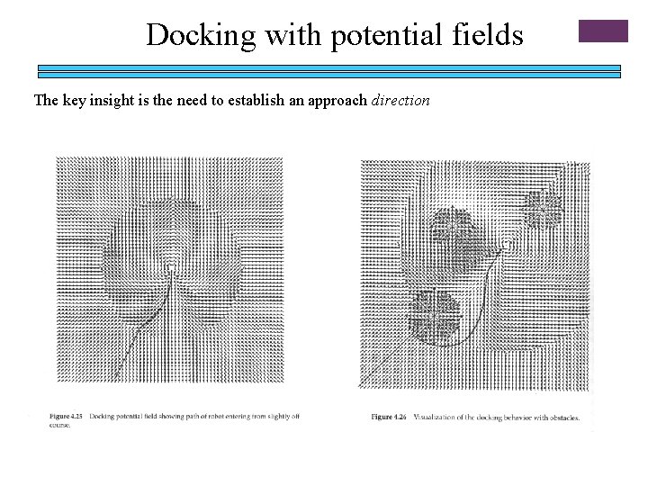Docking with potential fields The key insight is the need to establish an approach