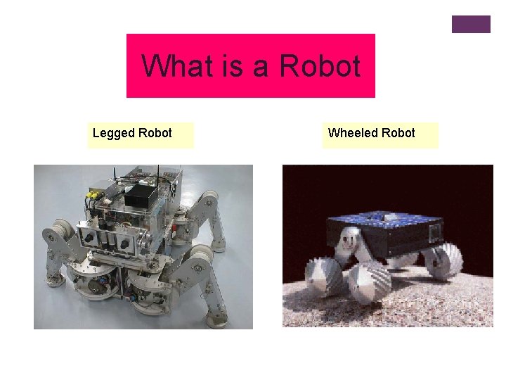 What is a Robot Legged Robot Wheeled Robot 