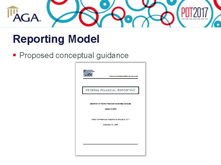 Reporting Model § Proposed conceptual guidance 