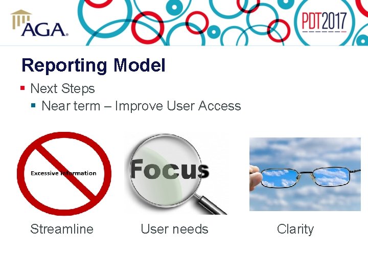 Reporting Model § Next Steps § Near term – Improve User Access Streamline User