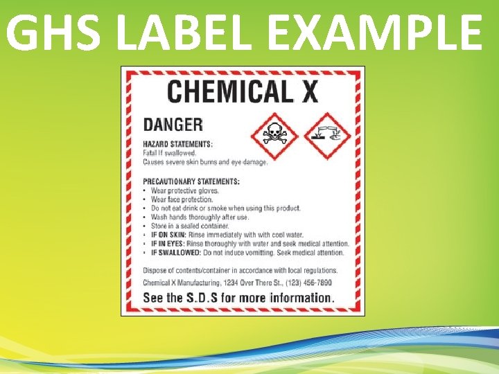 GHS LABEL EXAMPLE 