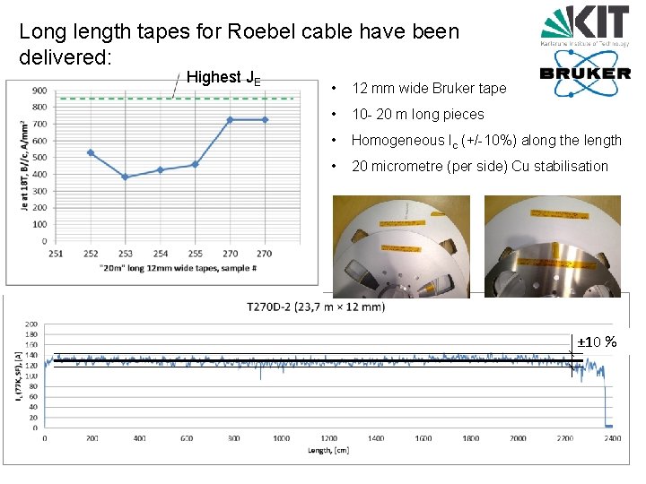 Long length tapes for Roebel cable have been delivered: Highest JE • 12 mm