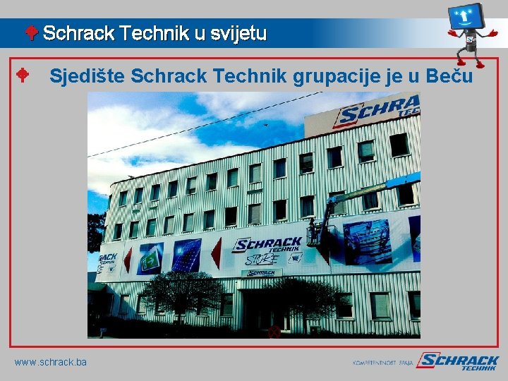 W Schrack Technik u svijetu W Sjedište Schrack Technik grupacije je u Beču Dodati