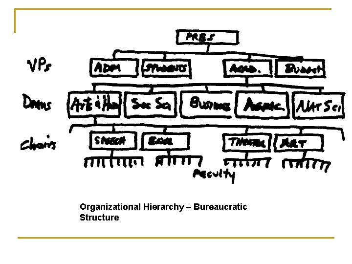 Organizational Hierarchy – Bureaucratic Structure 