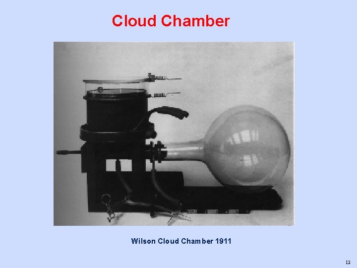 Cloud Chamber Wilson Cloud Chamber 1911 12 