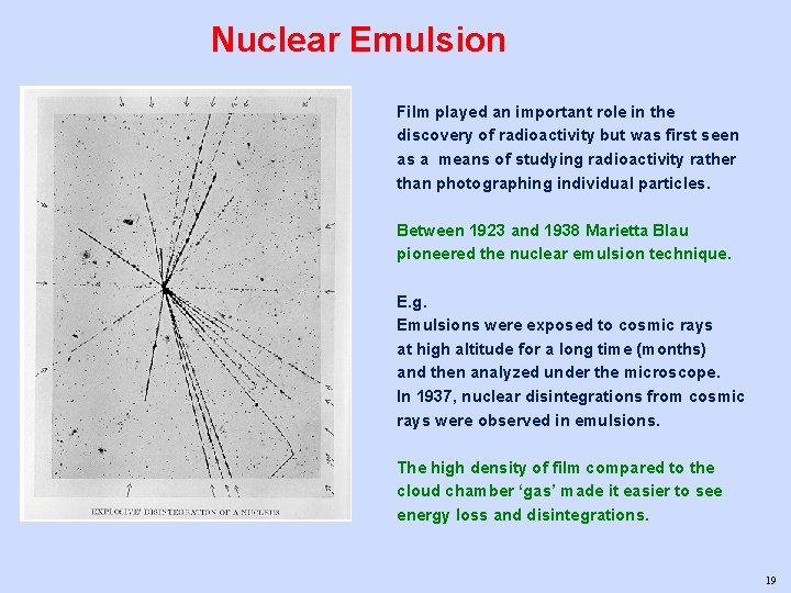 Nuclear Emulsion Film played an important role in the discovery of radioactivity but was