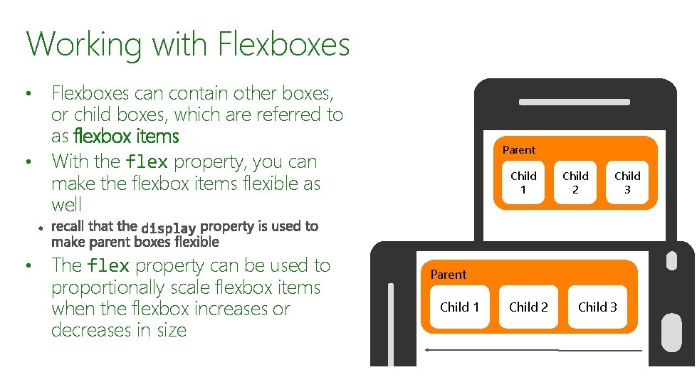 Working with Flexboxes can contain other boxes, or child boxes, which are referred to Working with Flexboxes can contain other boxes, or child boxes, which are referred to