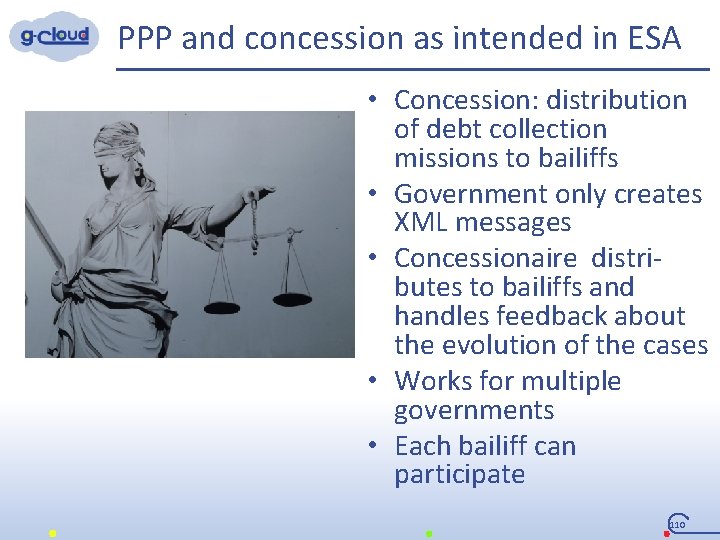 PPP and concession as intended in ESA • Concession: distribution of debt collection missions