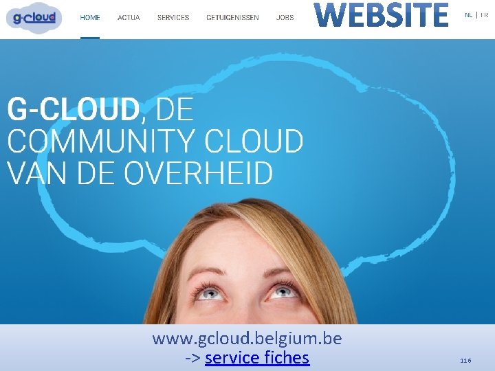 www. gcloud. belgium. be -> service fiches 116 