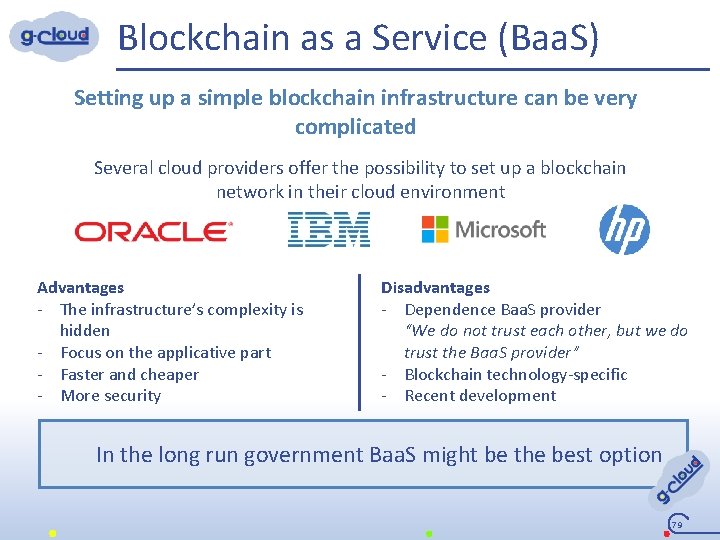 Blockchain as a Service (Baa. S) Setting up a simple blockchain infrastructure can be