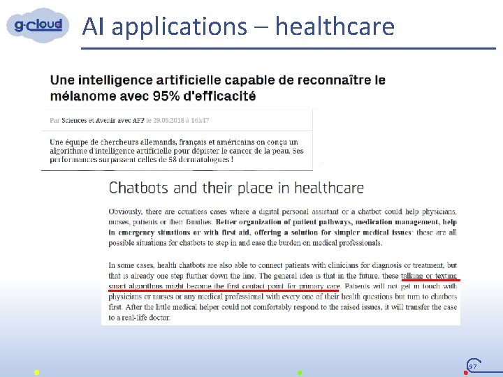 AI applications – healthcare 97 
