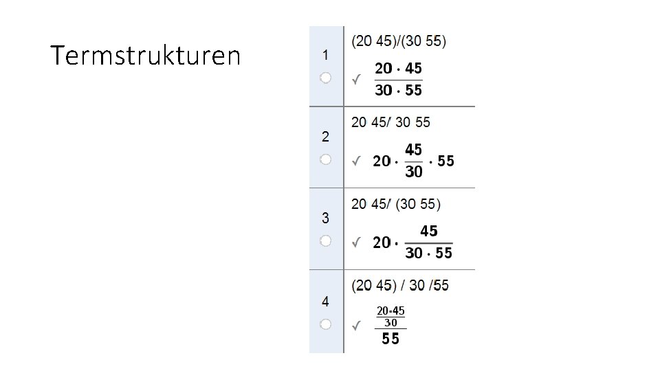 Termstrukturen 
