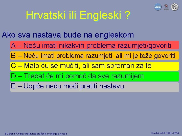 Hrvatski ili Engleski ? Ako sva nastava bude na engleskom A – Neću imati